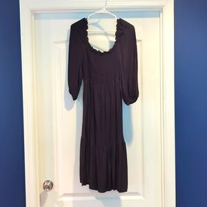Gap Maternity Tiered Smocked Black Dress